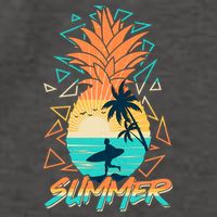 Summer Time Sufer Pineapple Vector Backpack
