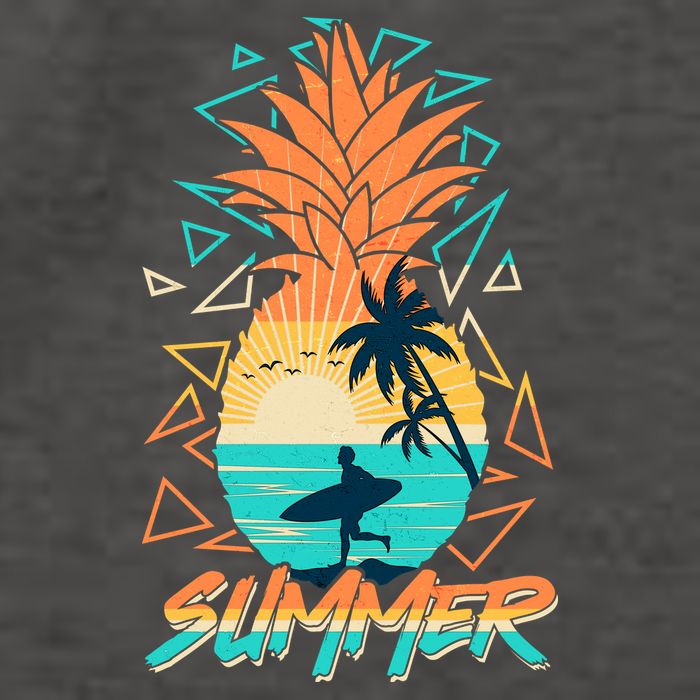 Summer Time Sufer Pineapple Vector Backpack