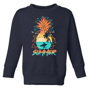 Summer Time Sufer Pineapple Toddler Sweatshirt