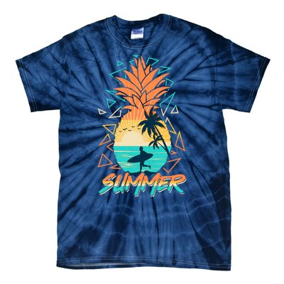 Summer Time Sufer Pineapple Tie-Dye T-Shirt