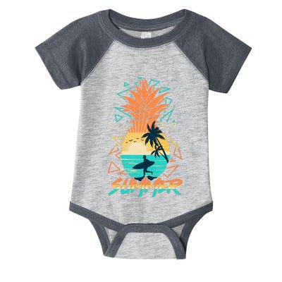 Summer Time Sufer Pineapple Infant Baby Jersey Bodysuit