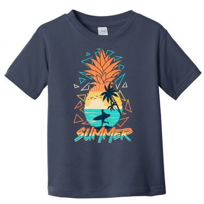 Summer Time Sufer Pineapple Toddler T-Shirt