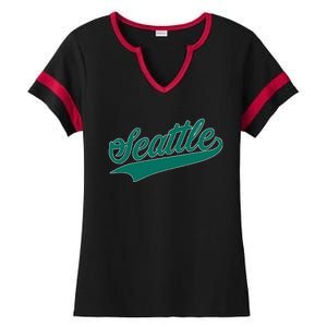 Seattle Text Ladies Halftime Notch Neck Tee