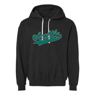 Seattle Text Garment-Dyed Fleece Hoodie