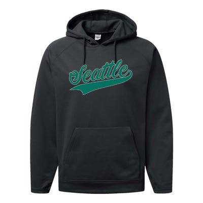 Seattle Text Performance Fleece Hoodie