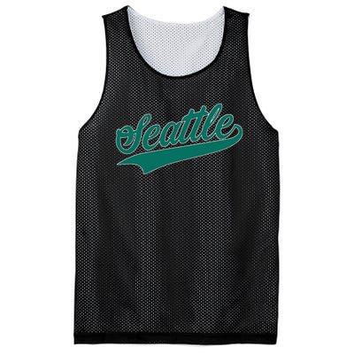 Seattle Text Mesh Reversible Basketball Jersey Tank