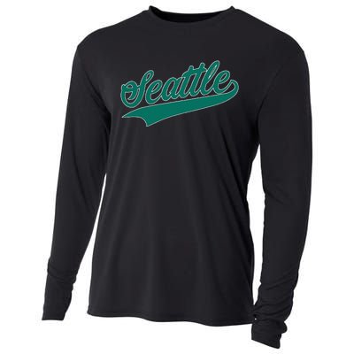 Seattle Text Cooling Performance Long Sleeve Crew