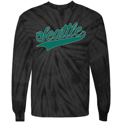 Seattle Text Tie-Dye Long Sleeve Shirt