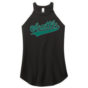 Seattle Text Women's Perfect Tri Rocker Tank