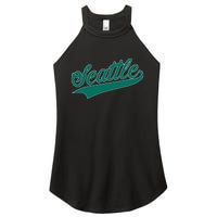 Seattle Text Women's Perfect Tri Rocker Tank