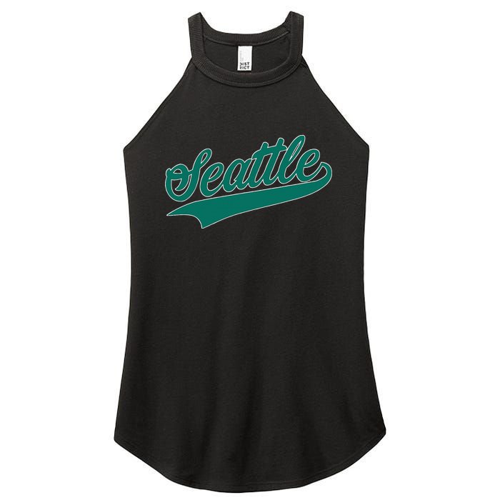 Seattle Text Women's Perfect Tri Rocker Tank