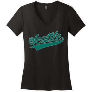 Seattle Text Women's V-Neck T-Shirt