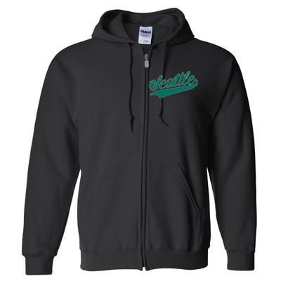 Seattle Text Full Zip Hoodie