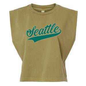 Seattle Text Garment-Dyed Women's Muscle Tee