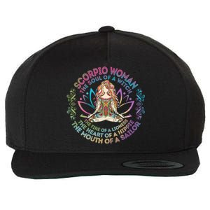 Scorpio The Soul Of A Witch Birthday Hippie Soul Gift Wool Snapback Cap