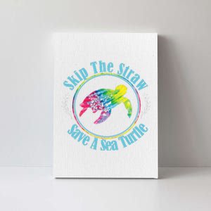 Skip The Straw Save The Sea Turtle Activist Cute Canvas