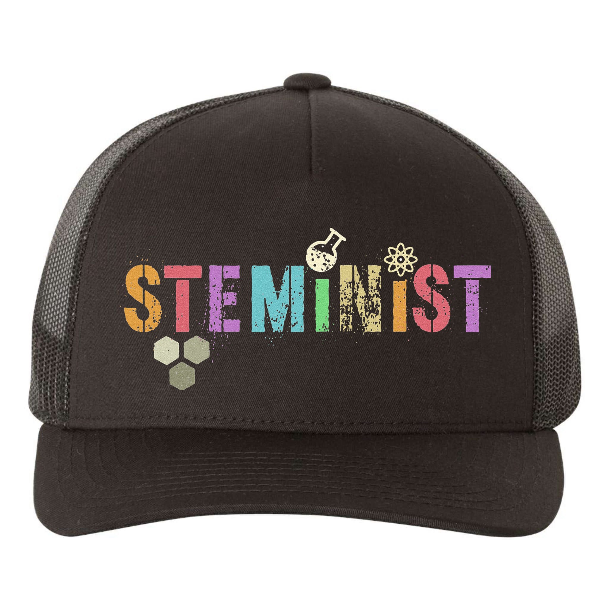 STEMINIST Technology Student STEM Teacher Women Engineering Yupoong Adult 5-Panel Trucker Hat