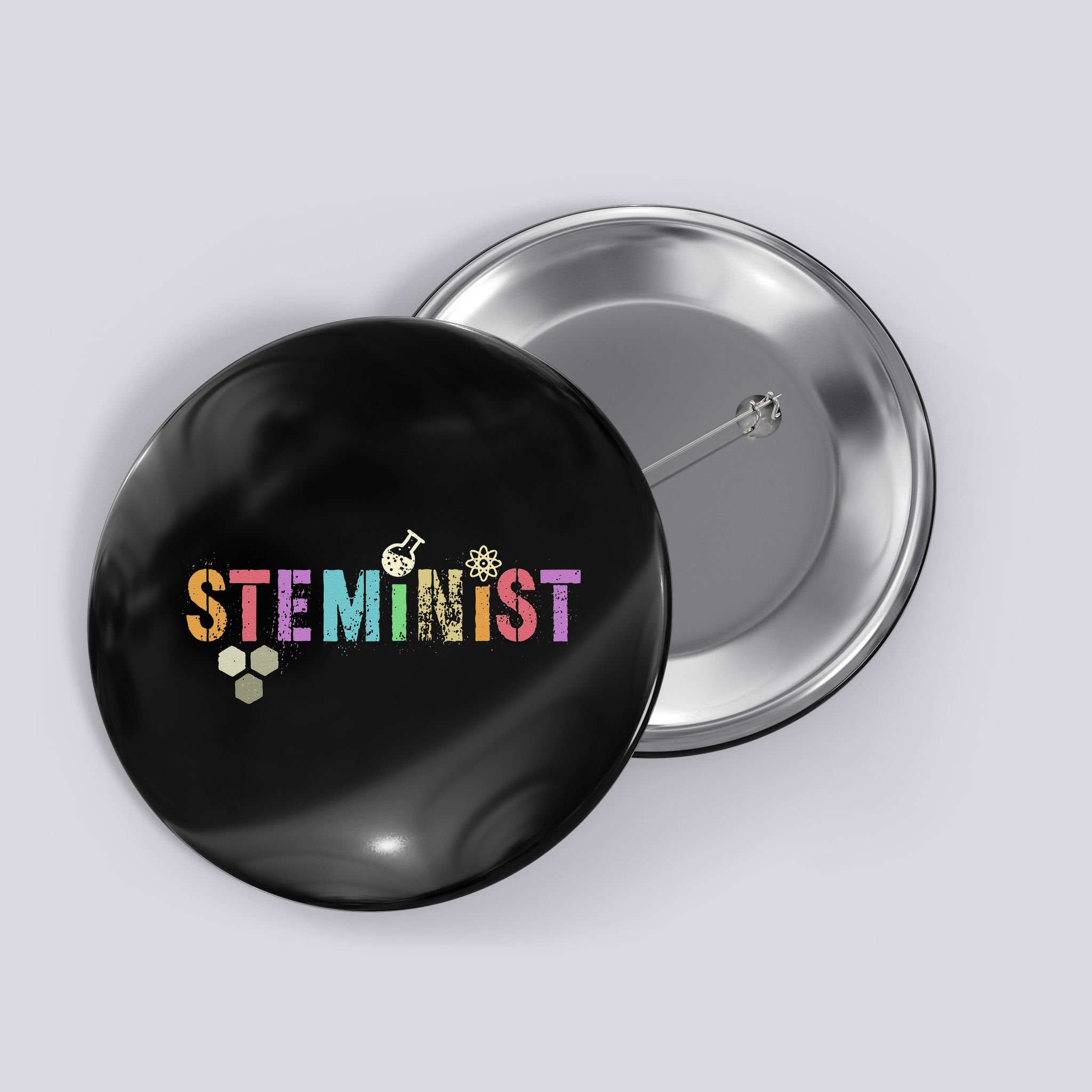 STEMINIST Technology Student STEM Teacher Women Engineering Button