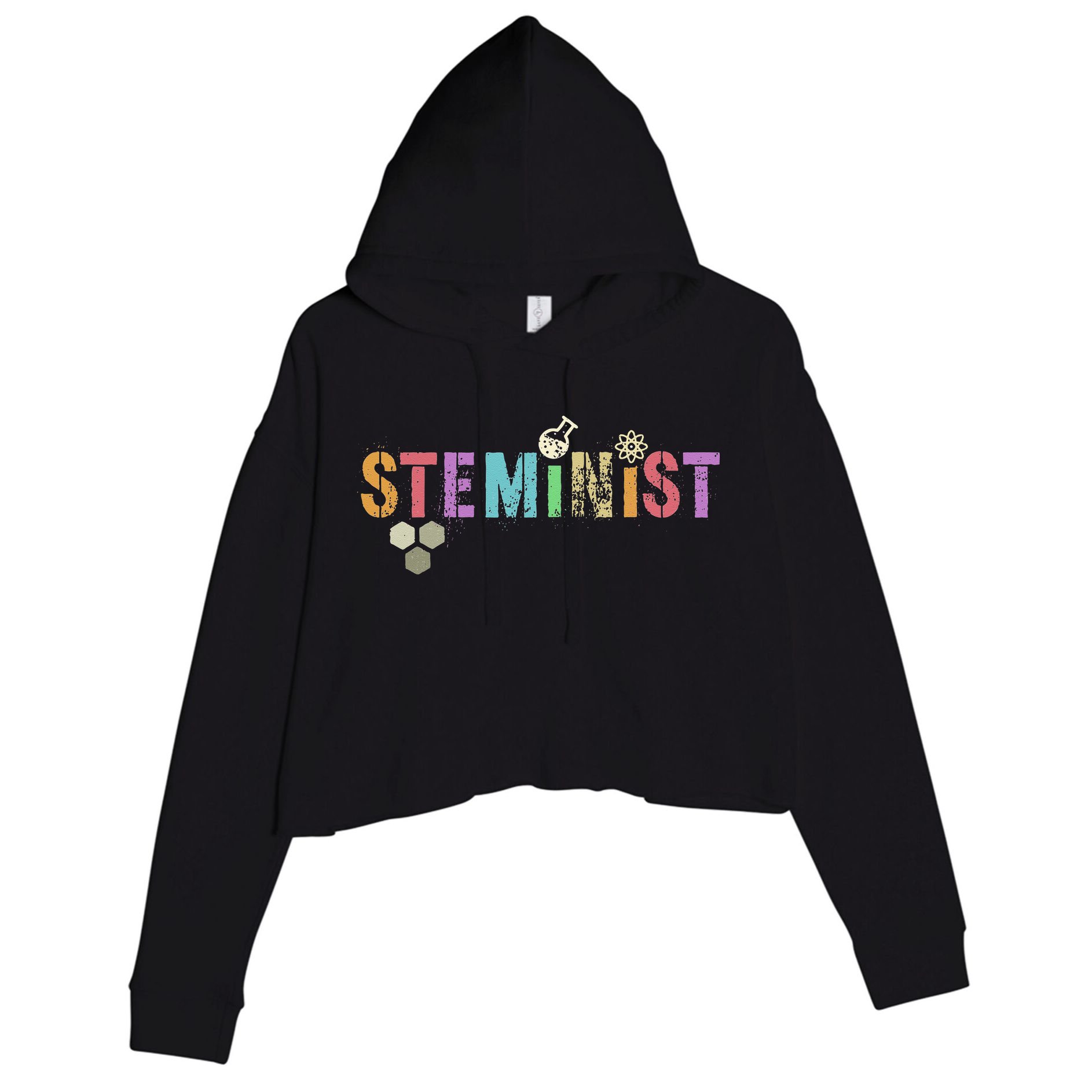 STEMINIST Technology Student STEM Teacher Women Engineering Crop Fleece Hoodie