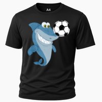 Soccer Team Shark Meaningful Gift Soccer Player Gift Cooling Performance Crew T-Shirt
