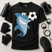Soccer Team Shark Meaningful Gift Soccer Player Gift Cooling Performance Crew T-Shirt