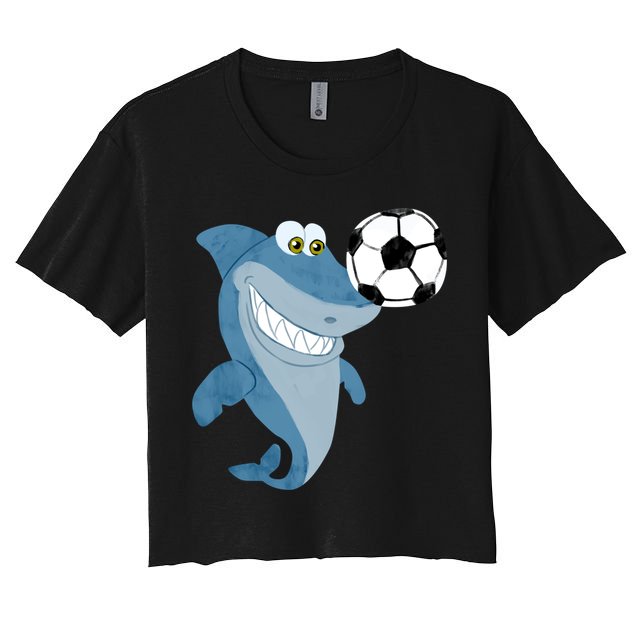 Soccer Team Shark Meaningful Gift Soccer Player Gift Crop Top