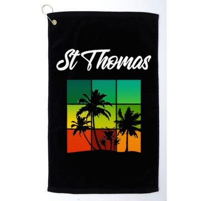 St Thomas Souvenir Cool Virgin Islands Platinum Collection Golf Towel