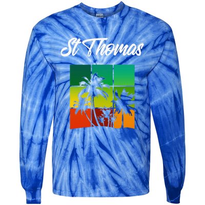 St Thomas Souvenir Cool Virgin Islands Tie-Dye Long Sleeve Shirt