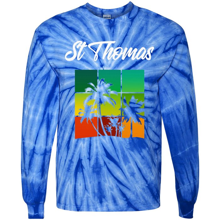 St Thomas Souvenir Cool Virgin Islands Tie-Dye Long Sleeve Shirt