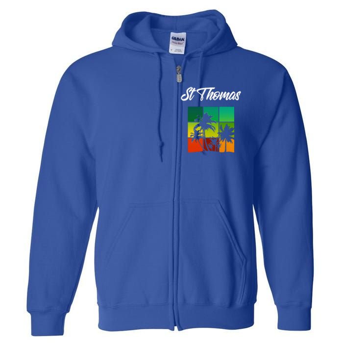 St Thomas Souvenir Cool Virgin Islands Full Zip Hoodie