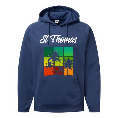 St Thomas Souvenir Cool Virgin Islands Performance Fleece Hoodie