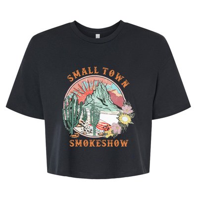 Small Town Smokeshow Oklahoma Smokeshow Western Country Bella+Canvas Jersey Crop Tee