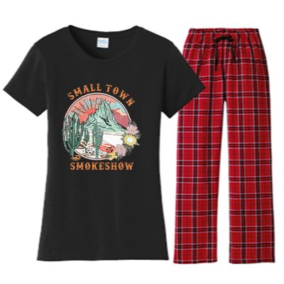 Small Town Smokeshow Oklahoma Smokeshow Western Country Women's Flannel Pajama Set