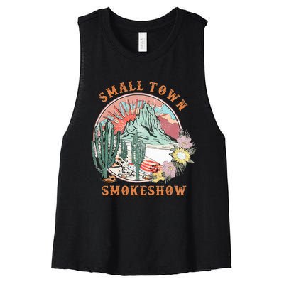 Small Town Smokeshow Oklahoma Smokeshow Western Country Women's Racerback Cropped Tank