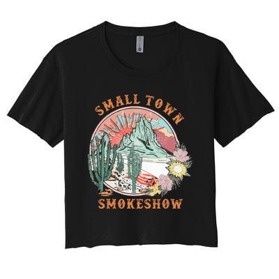 Small Town Smokeshow Oklahoma Smokeshow Western Country Women's Crop Top Tee