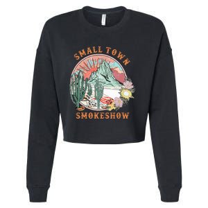 Small Town Smokeshow Oklahoma Smokeshow Western Country Cropped Pullover Crew