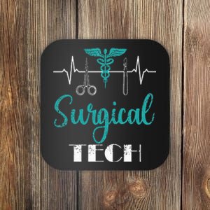 Scrub Tech Surgical Tech Week Technologist Technicians EKG Coaster