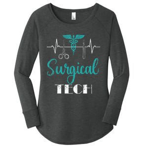 Scrub Tech Surgical Tech Week Technologist Technicians EKG Women's Perfect Tri Tunic Long Sleeve Shirt