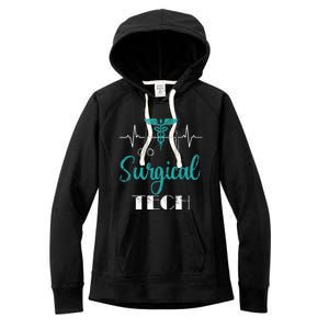 Scrub Tech Surgical Tech Week Technologist Technicians EKG Women's Fleece Hoodie