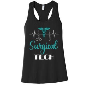 Scrub Tech Surgical Tech Week Technologist Technicians EKG Women's Racerback Tank