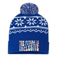 Sped Teacher Special Education Gift The Future Is Inclusive Cute Gift USA-Made Snowflake Beanie