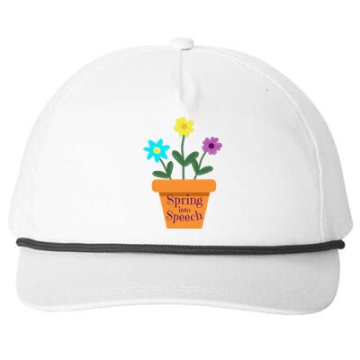 Speech Therapy Speech Language Pathology CCC SLP Spring Snapback Five-Panel Rope Hat