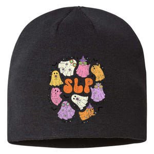 Speech Therapy Slp Ghost Speech Therapy Halloween Slp Hal Sustainable Beanie