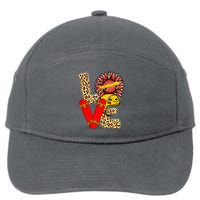 Skateboard T Shirts Love Skating Leopard Sunflower Graphic Plus Size 7-Panel Snapback Hat
