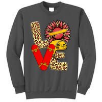 Skateboard T Shirts Love Skating Leopard Sunflower Graphic Plus Size Tall Sweatshirt