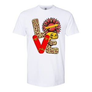 Skateboard T Shirts Love Skating Leopard Sunflower Graphic Plus Size Softstyle CVC T-Shirt