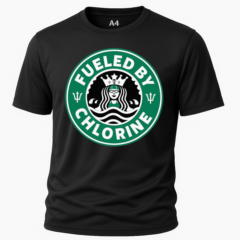 Swim Team Swimming Funny Parody Fueled by Chlorine Performance Shirt