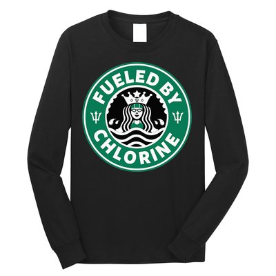 Swim Team Swimming Funny Parody Fueled by Chlorine Long Sleeve Shirt