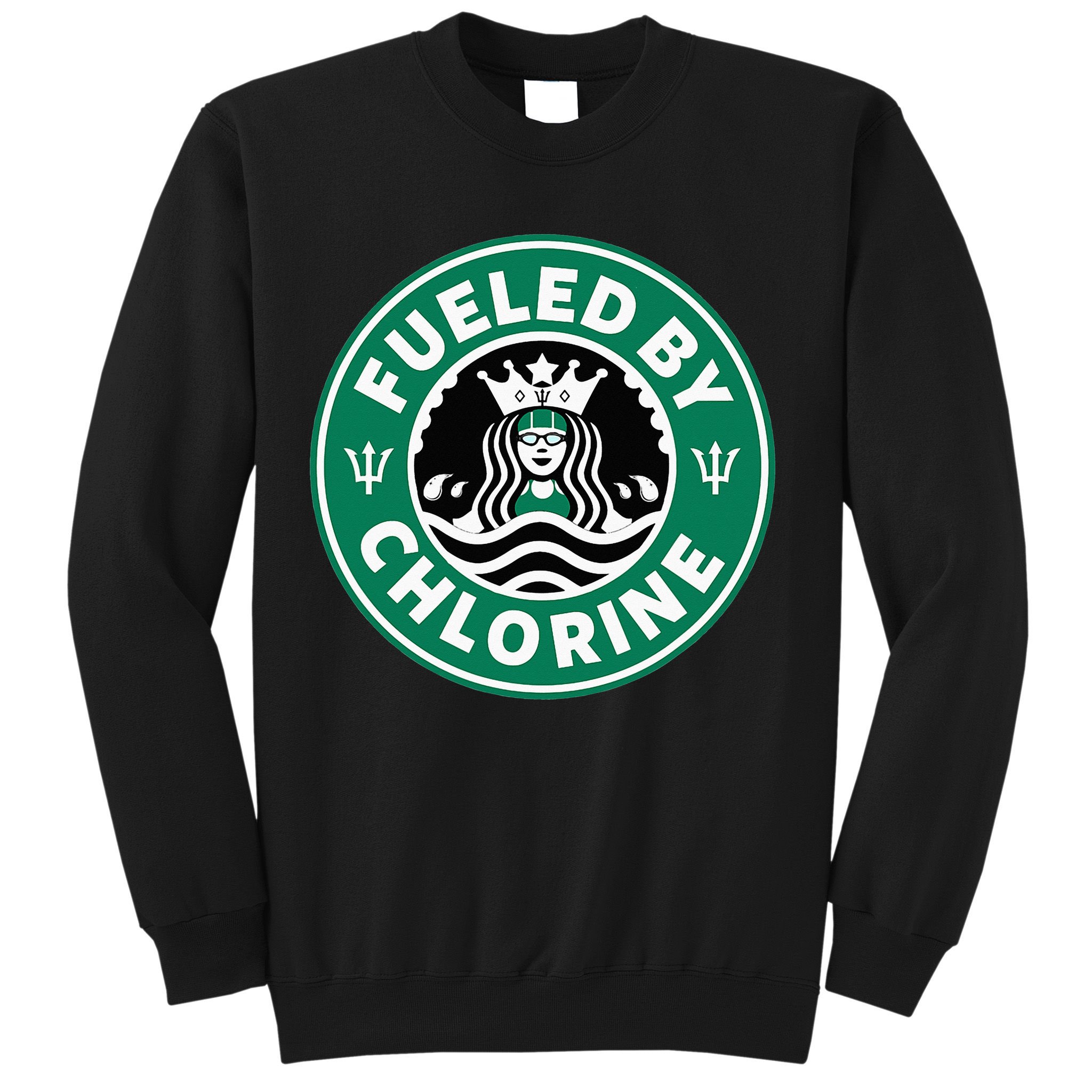 Swim Team Swimming Funny Parody Fueled by Chlorine Sweatshirt