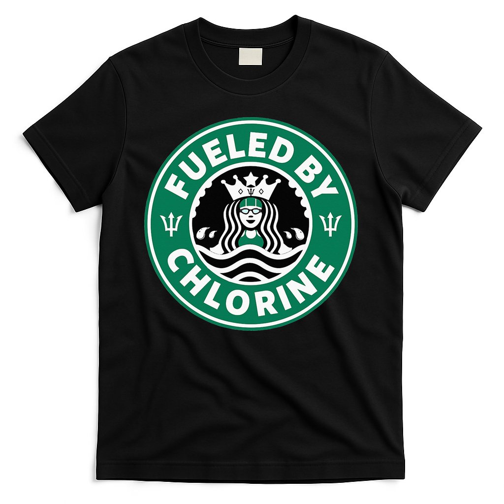Swim Team Swimming Funny Parody Fueled by Chlorine T-Shirt